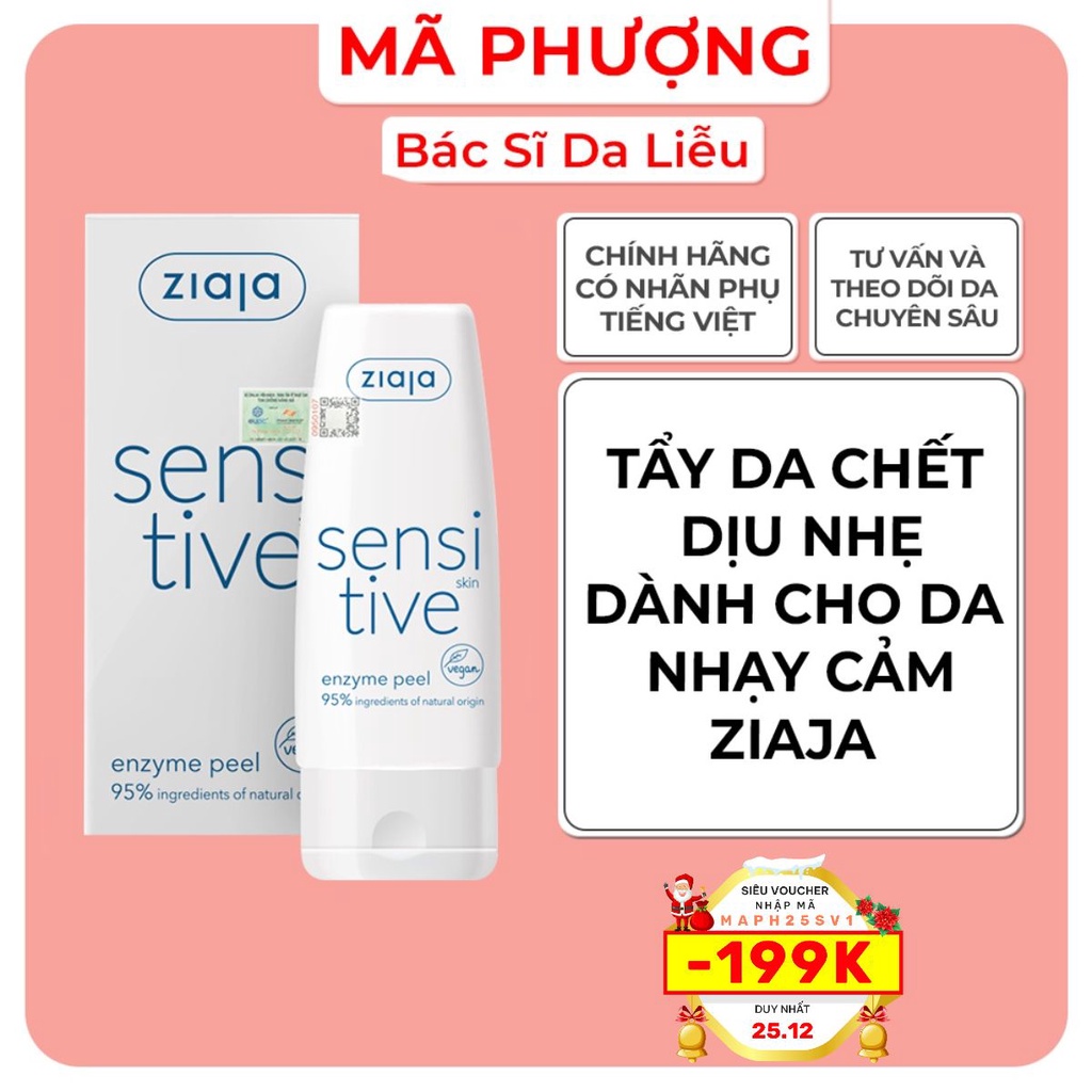 TẨY DA CHẾT Enzyme ZIAJA da nhạy cảm