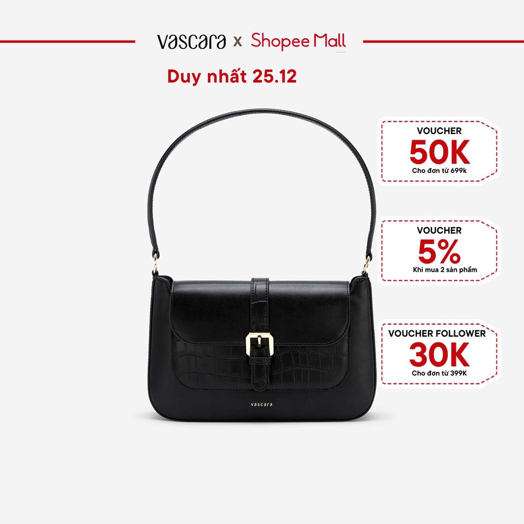 Vascara Túi Xách Tay Khóa Gài Kim Loại - SAT 0319
