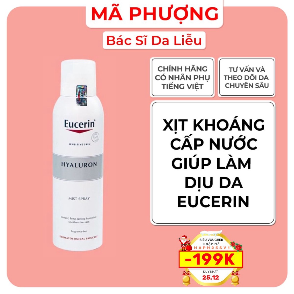 Xịt Khoáng Cho Da Nhạy Cảm Xịt khoáng Eucerin HYALURON