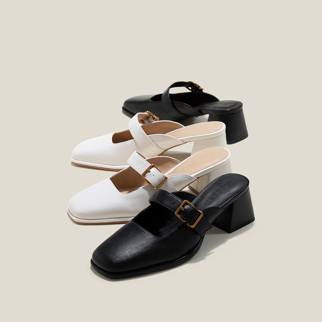 Vascara Guốc Mary Jane Mũi Vuông - GNN 0200