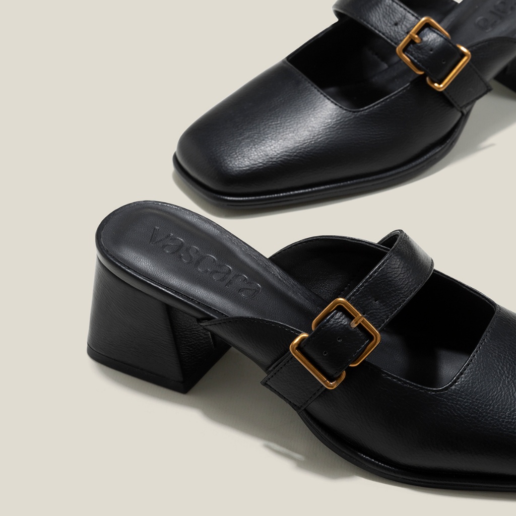 Vascara Guốc Mary Jane Mũi Vuông - GNN 0200