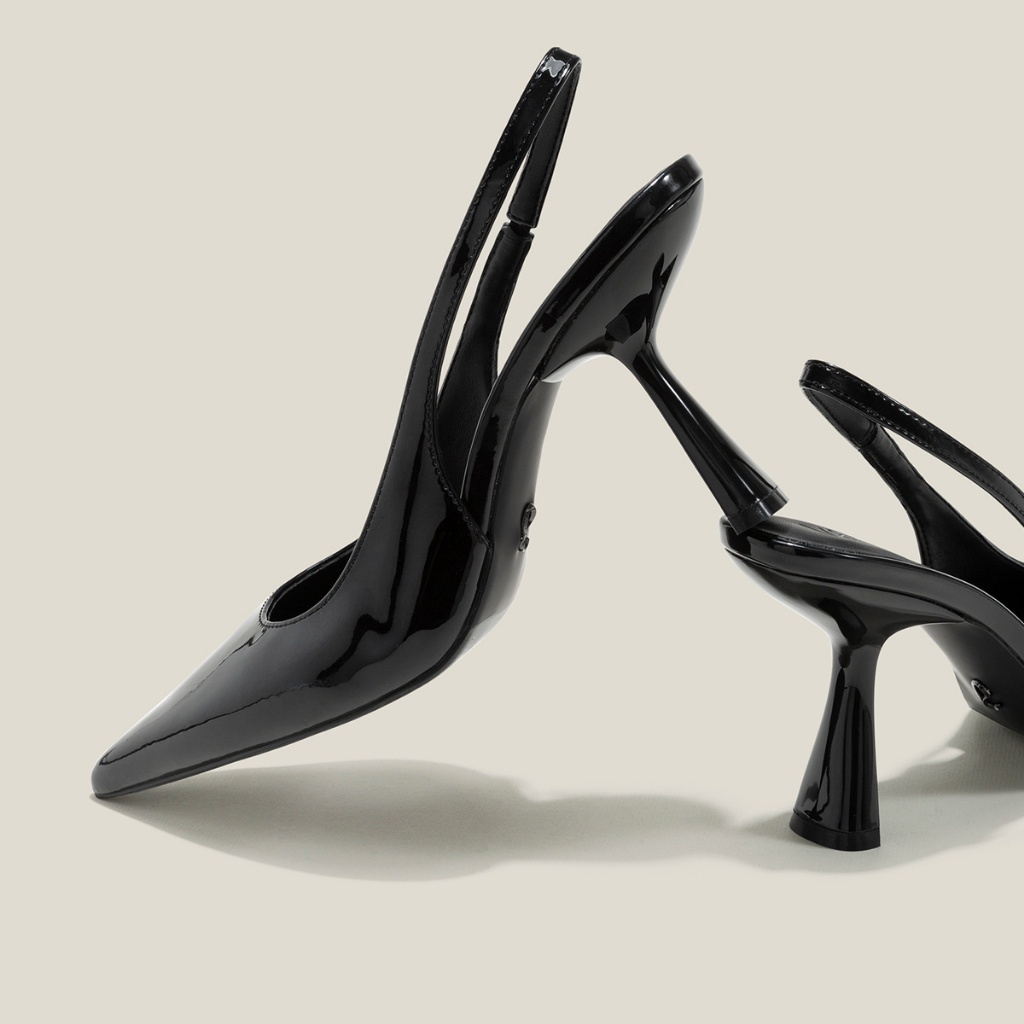 Vascara Giày Bít Mũi Nhọn Slingback Spool Heel Metallic - BMN 0629