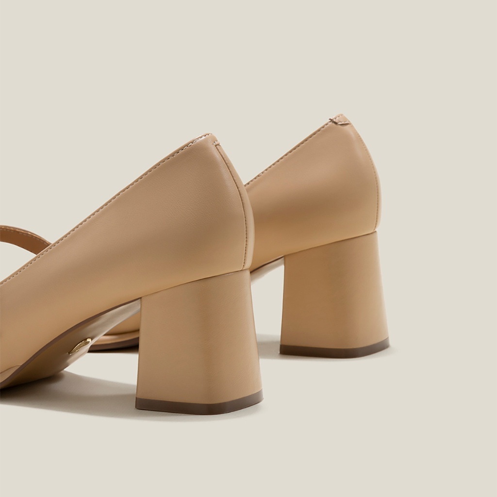 Vascara Giày Mary Janes Bít Mũi Tròn Gót Trụ - BMN 0628