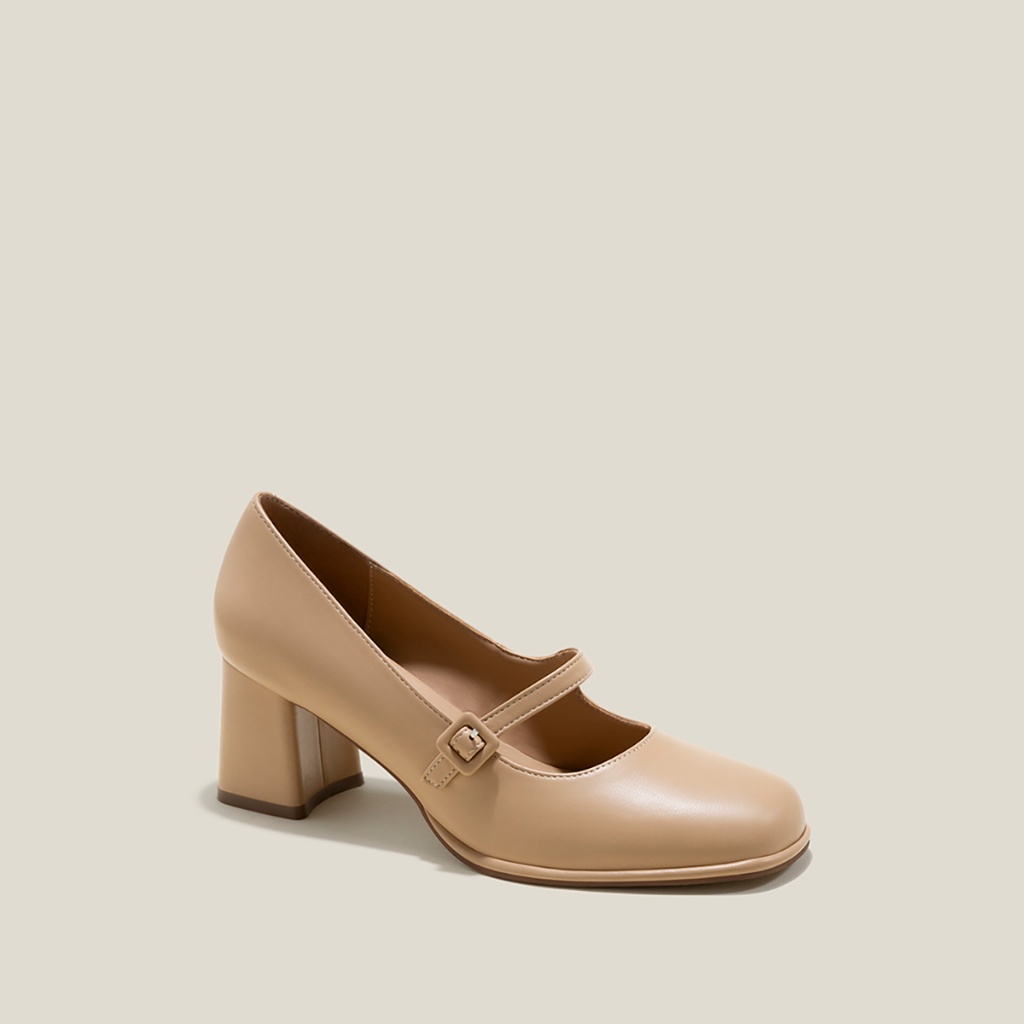 Vascara Giày Mary Janes Bít Mũi Tròn Gót Trụ - BMN 0628