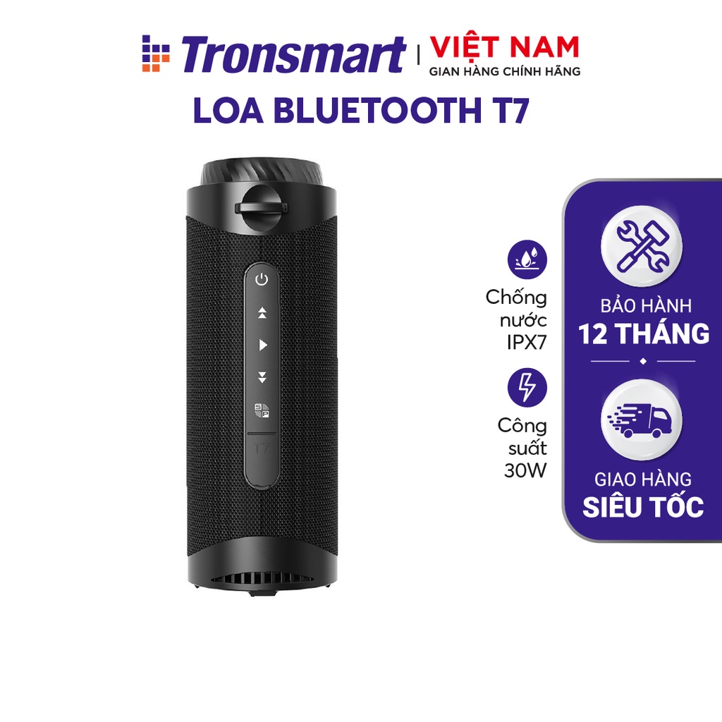  Loa Bluetooth Tronsmart T7 | Công suất 30W | Chống nước IPX7 | Âm thanh siêu trầm | Bảo hành 12 tháng.