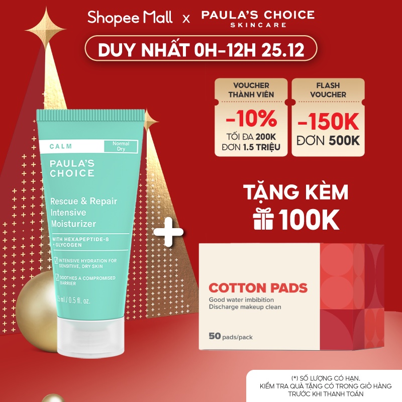 Kem dưỡng ẩm phục hồi cho da khô nhạy cảm Paula's Choice Calm Rescue & Repair Intensive Moisturizer 15ml 9257.1