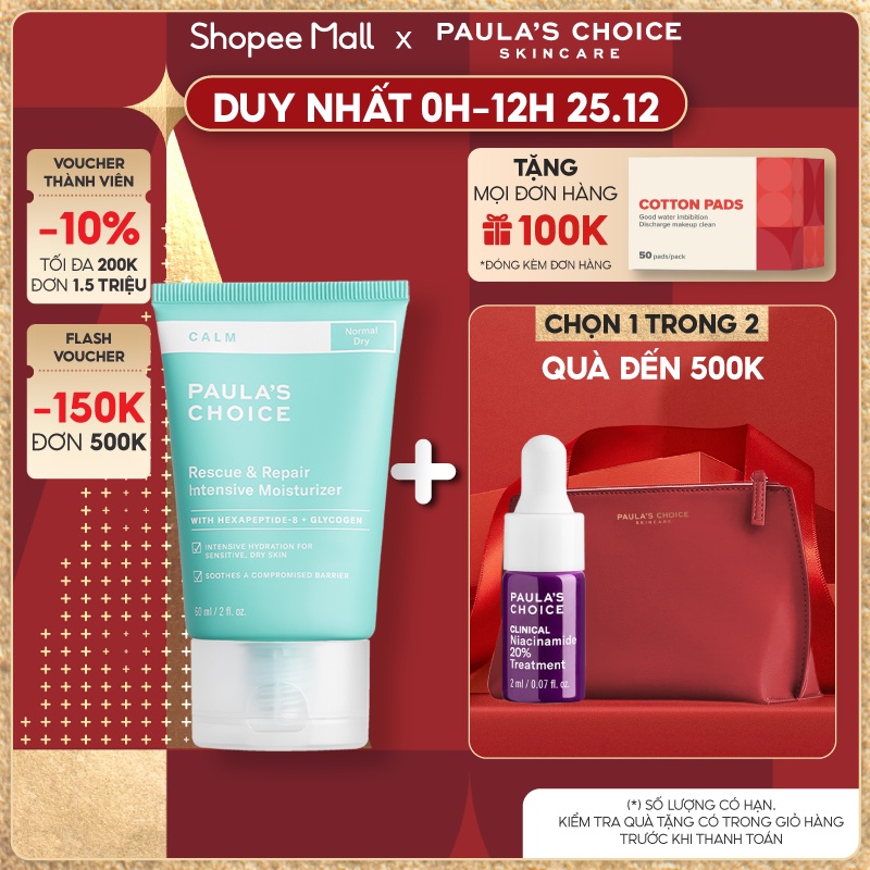 Kem dưỡng ẩm phục hồi cho da khô nhạy cảm Paula's Choice Calm Rescue & Repair Intensive Moisturizer 60ml 9250