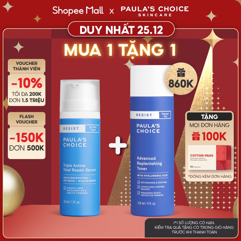 Tinh chất chống lão hóa ba tác động Paula's Choice Triple Active Total Repair Serum 30ml - 1020