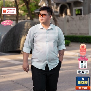 Áo Sơ Mi Dài Tay Bigsize Nam 80-140kg AKYOO Cao Cấp, Co Giãn, Không Bai Mờ, Không Gây Khó Chịu Khi Mặc - SM DT TRANG