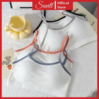 Áo bra nữ 2 dây gợi cảm cá tính, bra cotton ôm dáng nhẹ nhàng, mút mỏng savill b7868