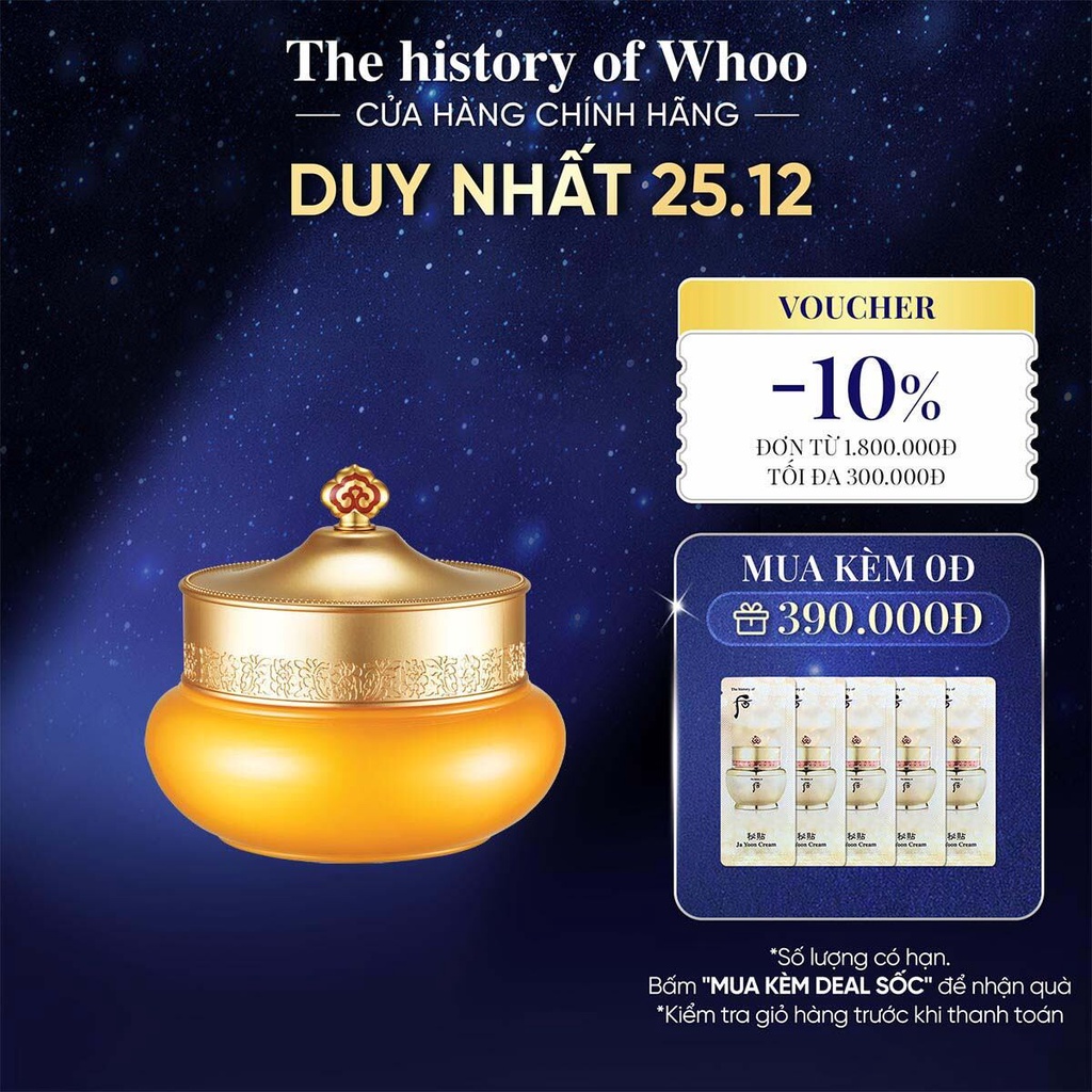 Kem tẩy trang Đông y The history of Whoo Gongjinhyang Facial Cream Cleanser 210ml