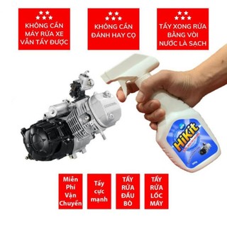 Dung dịch tẩy xe máy, tẩy rửa đầu bò, tẩy rửa lốc máy, tẩy rỉ sét HiKit Hikit