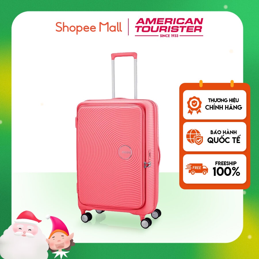 Vali kéo American Tourister Curio Spinner EXP TSA Book Open