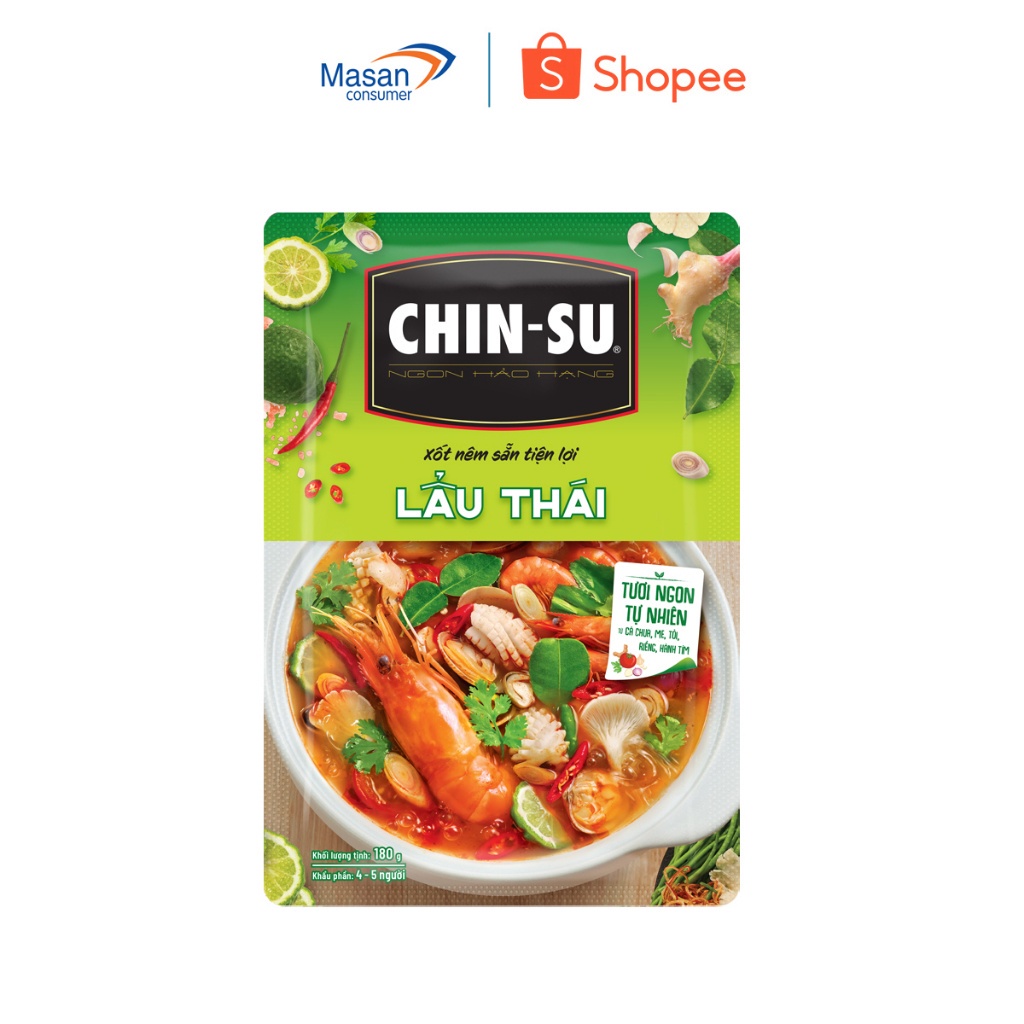 CHIN-SU Xốt Nêm Sẵn Tiện Lợi Lẩu Thái Gói 180G