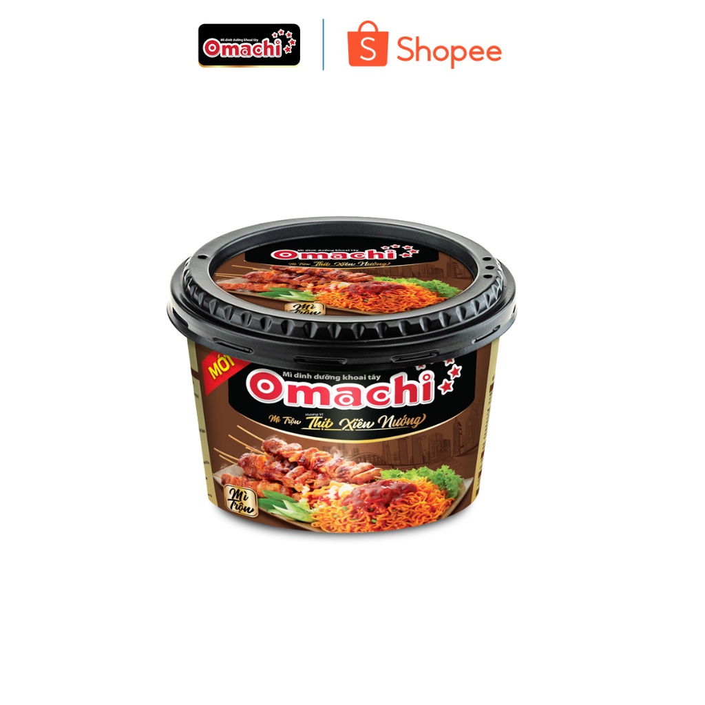 Combo 2 Mì Tô Omachi Thịt Xiên Nướng Tô 95G