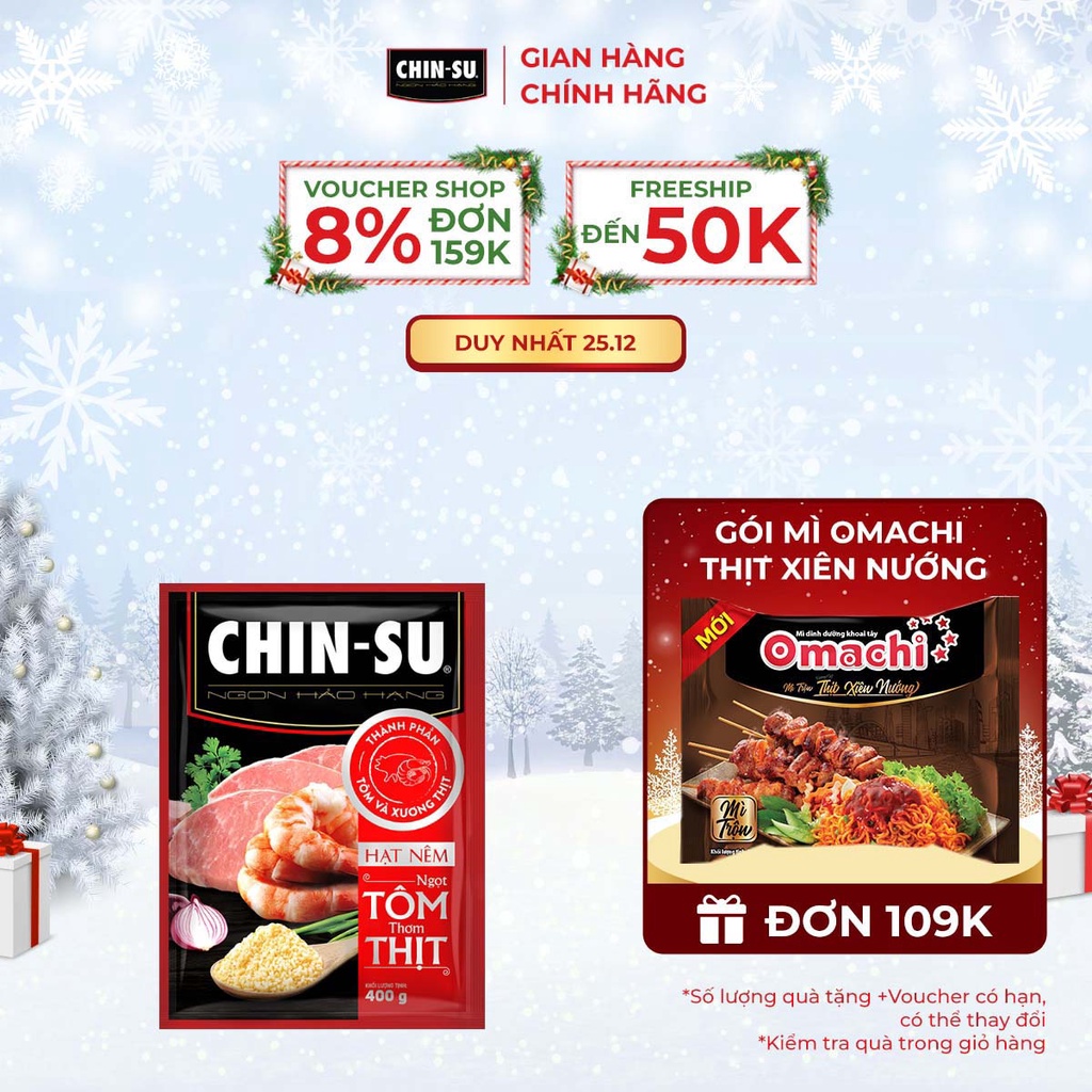 Hạt Nêm CHIN-SU Ngọt Tôm Thơm Thịt Gói 400g