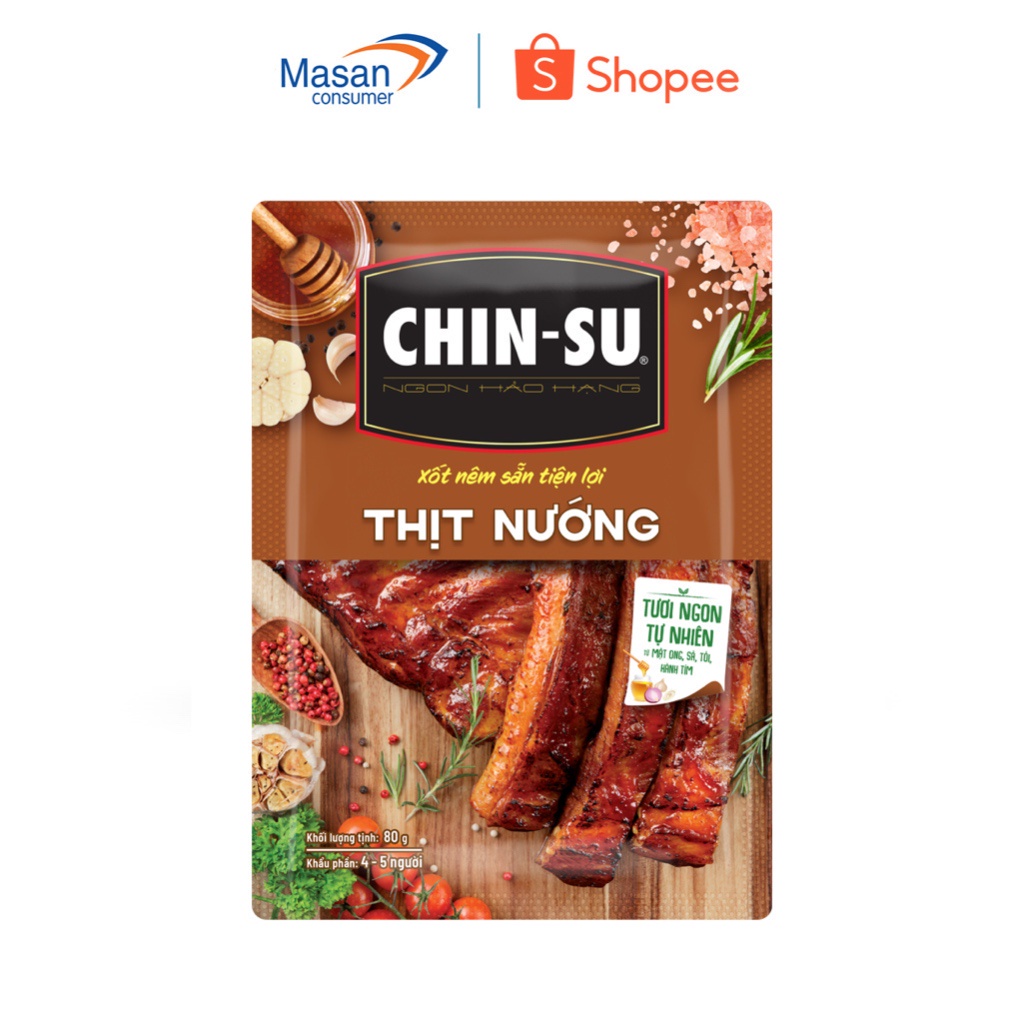  CHIN-SU Xốt Nêm Sẵn Tiện Lợi Thịt Nướng Gói 80G