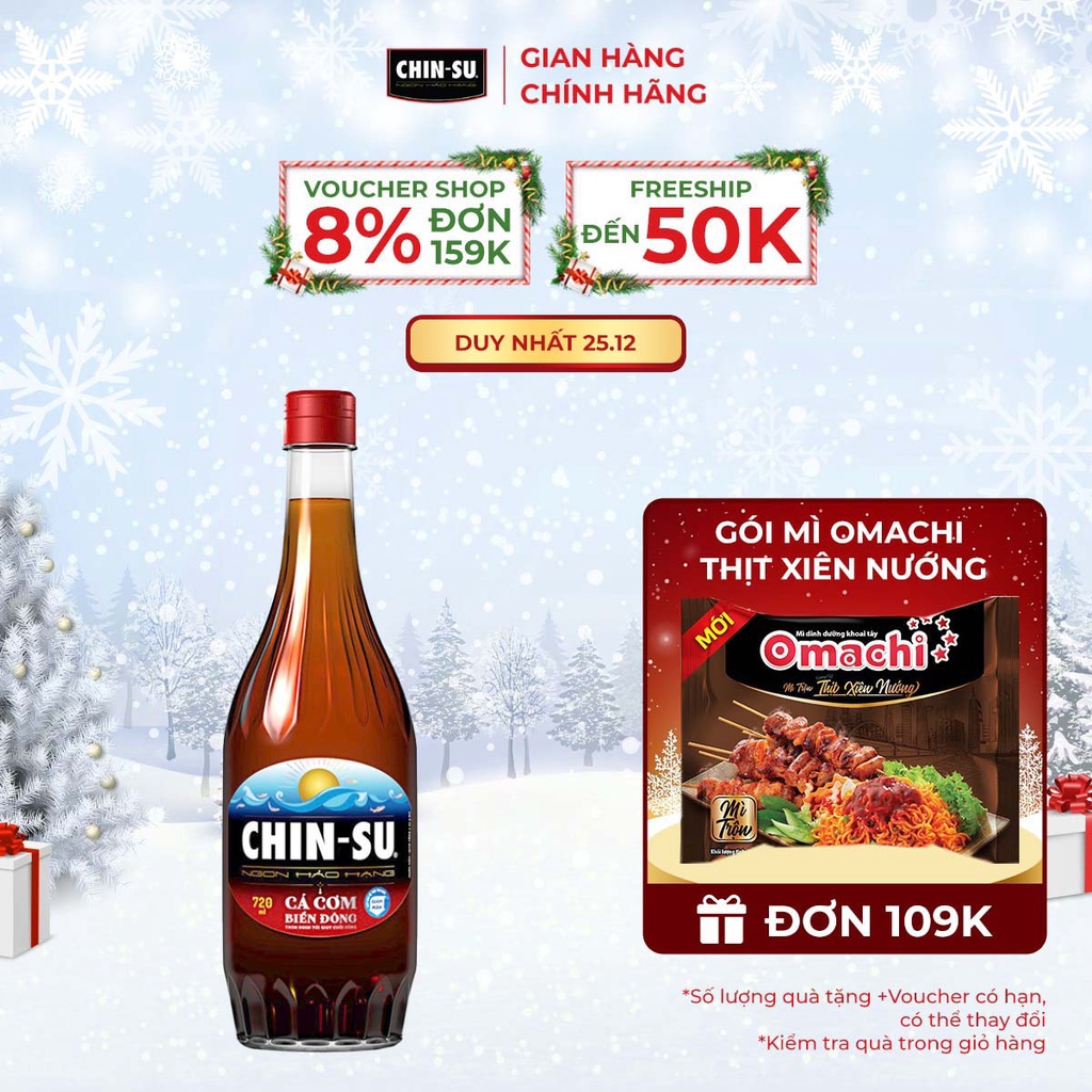 Nước Mắm CHIN-SU Cá Cơm Biển Đông Chai 720ml