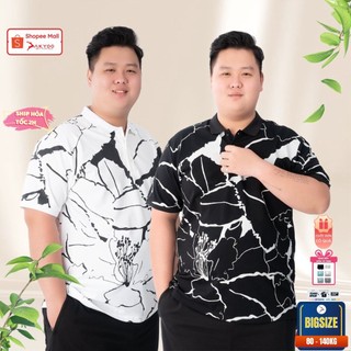 Áo Polo Bigsize 80-140KG AKYOO Cao Cấp Chuẩn Form, Sang Trọng - Thanh Lịch - PL DEN IN B2 - PL IN TRANG