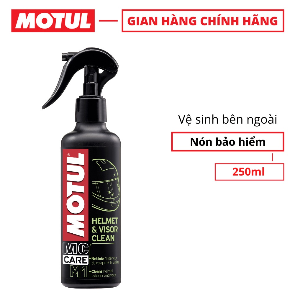 [SẢN PHẨM TRẢI NGHIỆM] Dung dịch làm sạch lớp ngoài và kính mũ bảo hiểm - M1 HELMET & VISOR CLEAN 250ml