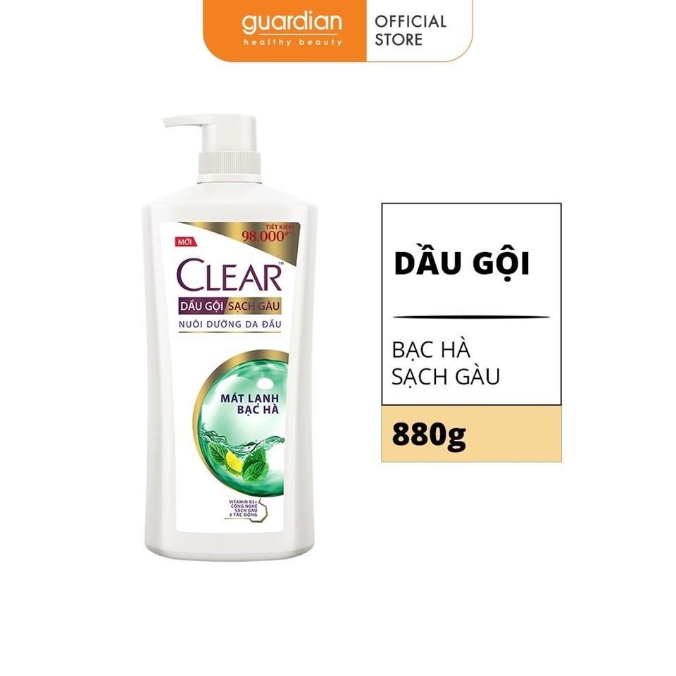 Dầu gội sạch gàu Clear 880g