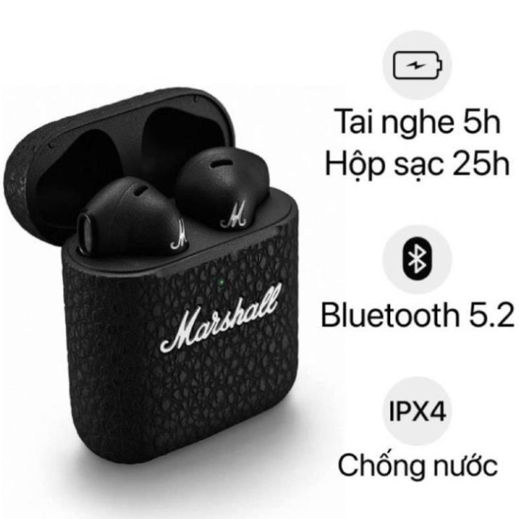 Tai nghe bluetooth không dây Marshall Minor 3  âm thanh chất lượng cao bass mạnh chống ồn ANC pin 5h C | MINOR 3