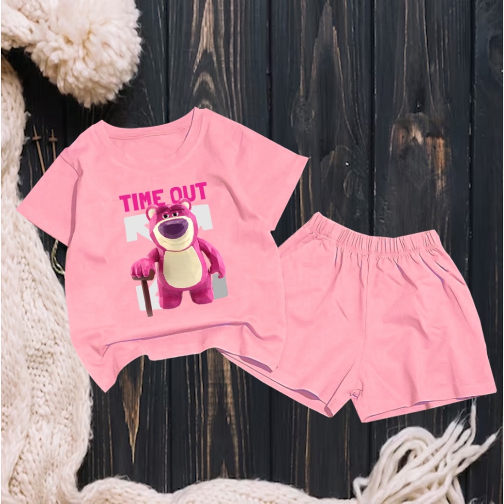 Bộ bé gái hình gấu dâu cho bé gái siêu xinh cho bé 6-24kg.BGL38.