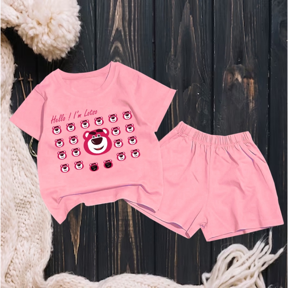 Bộ bé gái hình gấu dâu hello cho bé gái xinh .BGL33.