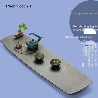 ✹ Tự Nhiên Vàng Đen Khay Trà Đá Hộ Gia Đình Lớn Đơn Giản Đá Bàn Trà Nhật Bản Hiện Đại Thiền Kung Fu Trà khay
