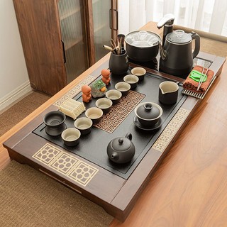 ▦ Khay trà lớn hoàn toàn tự động, bàn trà, bộ ấm trà, phòng khách gia đình, ấm đun nước văn phòng, bộ kung fu tích hợp c