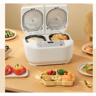 Nồi cơm điện hai ngăn yipuz nồi cơm điện đôi đa năng tiện lợi siêu tốc bảo hành 18 tháng