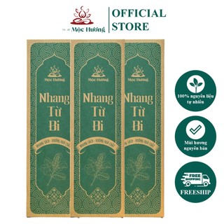 Nhang Thiên Nhiên Nhang Sạch Mộc Hương Nhang Từ Bi 100% Tự Nhiên Hộp 120 cây 20 30 40cm