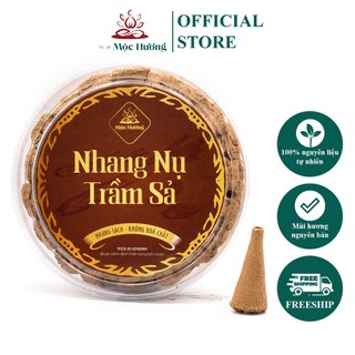 Nhang Nụ Trầm Sả Mộc Hương TN - AT Nhang Thơm Ít Khói 100% Tự Nhiên Hộp 40 nụ