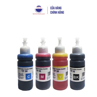 (BỘ 4/6 MÀU) Mực in phun TPT Thuận Phong TP50 (100ml) dùng cho máy in phun Epson, HP, Canon