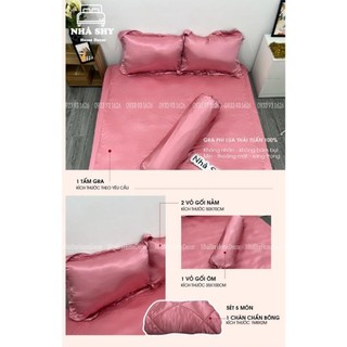 BỘ DRAP GIƯỜNG PHI LỤA BÓNG CAO CẤP - Bộ chăn ga giường phi lụa cao cấp đủ kích thước