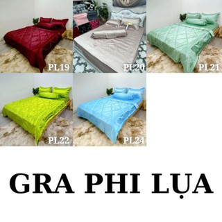 BỘ DRAP GIƯỜNG PHI LỤA BÓNG CAO CẤP - Bộ chăn ga giường phi lụa cao cấp đủ kích thước