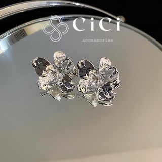 Khuyên tai nữ chuôi bạc 925 hàng thiết kế CiCi Accessories bông tai hình xoắn không đều phụ kiện trang sức xinh BT168