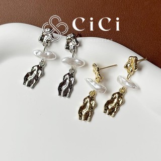 Khuyên tai nữ chuôi bạc 925 thiết kế thủ công CiCi Accessories bông tai dài phụ kiện trang sức cá tính độc đáo BT166