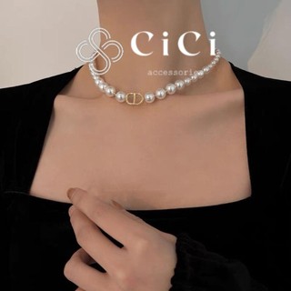 (HOT) Vòng cổ nữ ngọc trai nhân tạo hãng Đì O CiCi Accessories phụ kiện trang sức nữ thanh lịch, sang trọng - VC133.