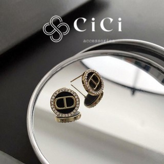Bông tai nữ chuôi bạc 925 đính đá zircon CiCi Accessories phụ kiện trang sức nữ thanh lịch, tinh tế - BT101