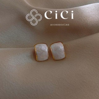Bông tai nữ chuôi bạc 925 kiểu dáng thanh lịch CiCi Accessories phụ kiện trang sức lady - BT78
