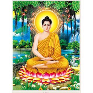 Tranh đính đá phật thích ca mâu ni lv047