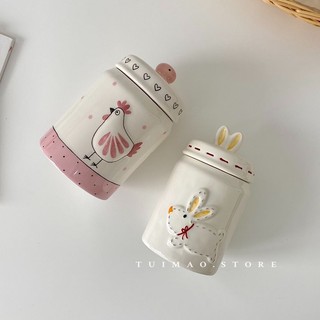 Hũ Gốm Đựng Trà / Cà Phê Hình Thỏ Dễ Thương