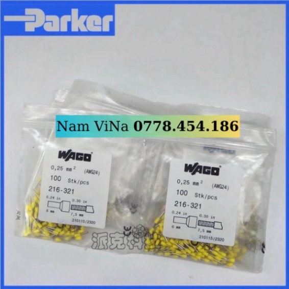 [Sẵn] Wago Đức Wanke 216-Đầu Nối Đầu Nối Cách Điện Vỏ Ép Lạnh Hình Kim 321 0,25 Mm Vuông Awg24
