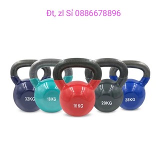 Băng tạ ấm 22kg hay còn gọi tạ chuông, tạ bình vôi, tạ quai sách bằng gang đặc bọc cao su cao cấp tạ 2kg đến 24kg