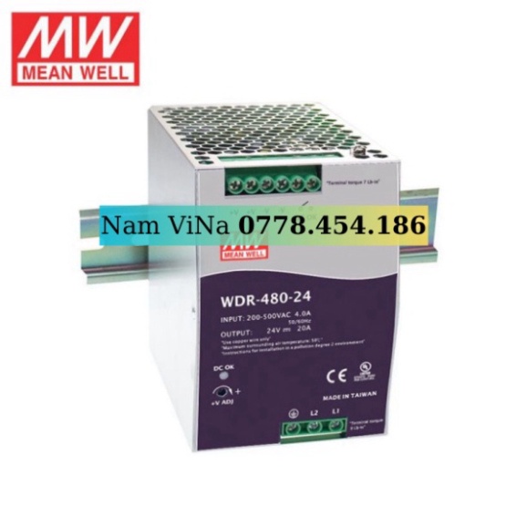 [Sẵn] Đài Loan Mingwei NDR-120-24 NDR-75-24 240-24 480-24 24 24V Chuyển Đổi Nguồn Điện DC