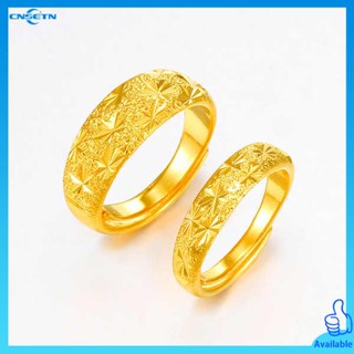 nhẫn nữ nhẫn đôi nam nữ Nhẫn vàng thật 999 chính hãng Hồng Kông nhẫn hoa miệng sống của phụ nữ nhẫn cưới nhẫn cặp nhẫn gypsophila nhẫn nam cổ điển