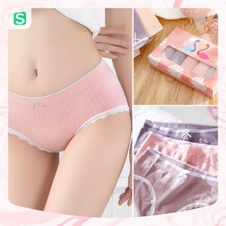 Quần Lót Nữ Sermala Su Viền Ren Thoáng Khí, Quần Chip Siêu Mát, Mềm Mịn, Co Giãn, Đáy Cotton Khử Mùi, Kháng Khuẩn