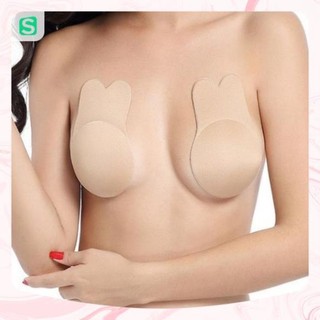 Miếng Dán Ti Silicone Tai Thỏ Sermala Sử Dụng Nhiều Lần, Miếng Dán Nhũ Hoa Nâng Ngực Tạo Khe Bám Chắc Chống Mồ Hôi