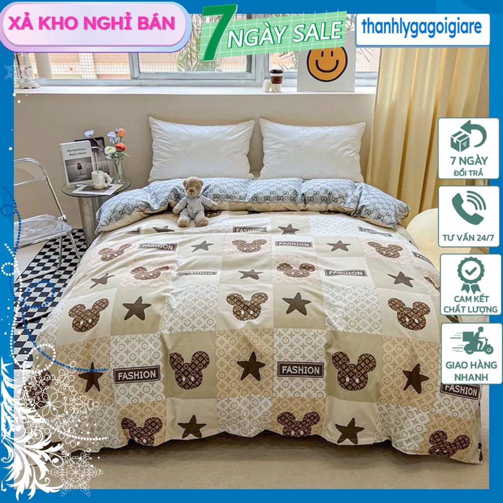 drap ga bo chun cotton poly 2MX2M2 -mẫu thỏ sao